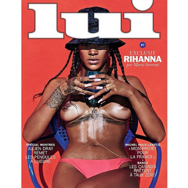 Rihanna pose nue en une du magazine Lui