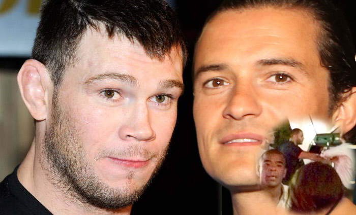 Forrest Griffin et Orlando Bloom après son altercation avec Justin