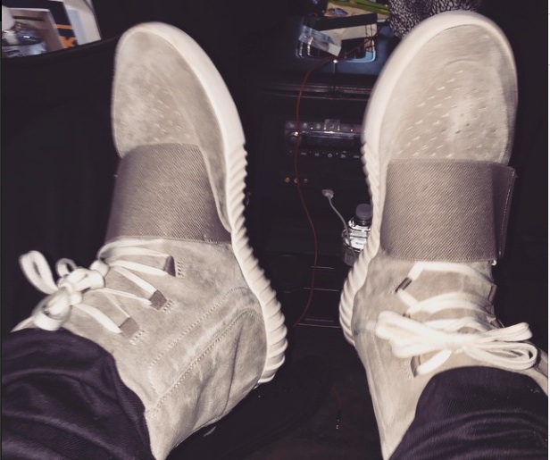 Des chaussures Yeezy postées par Justin Bieber sur Instagram