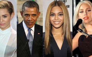 Barack Obama-Miley Cyrus-Beyonce- Lady Gaga