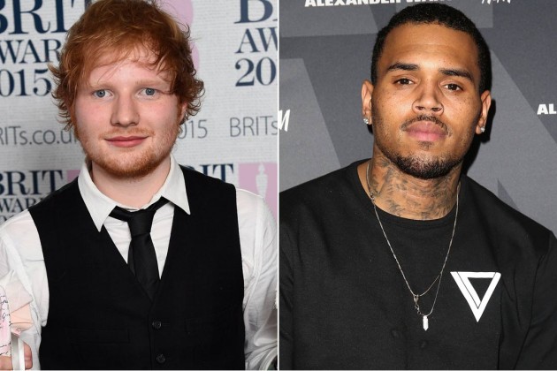 Chris Brown sur scène dans un club à Las Vegas invite Ed Sheeran à l'y rejoindre