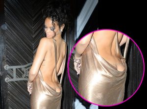 Rihanna sans dessous ni soutien-gorge au Met Gala After Party
