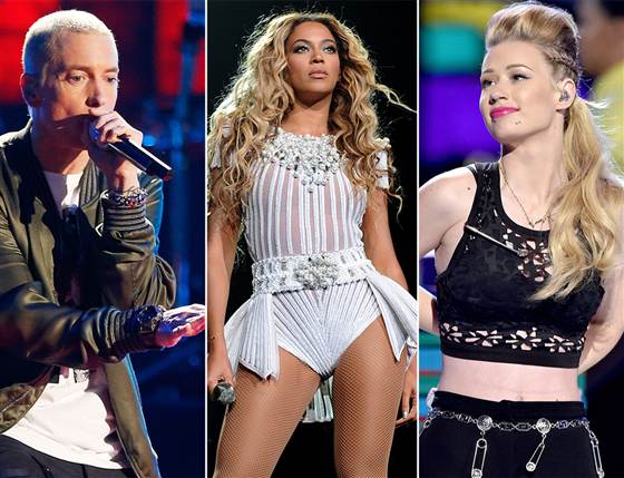 Beyonce Iggy Azalea Eminem lead MTV Video Music