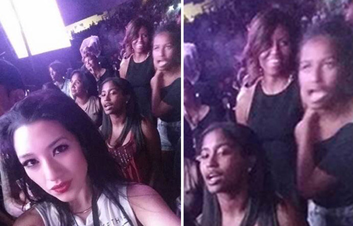 Michelle obama et ses filles au concert de beyonce jay z
