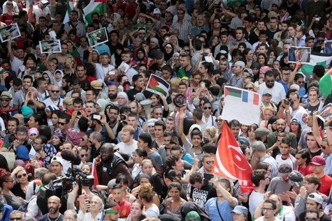 Nouvelle manifestation pro palestinienne a Paris