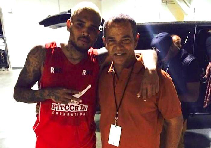 Chris Brown et  Ronald Fenty le père de Rihanna