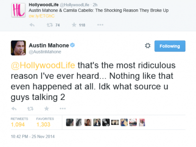 Austin Mahone sur Twitter