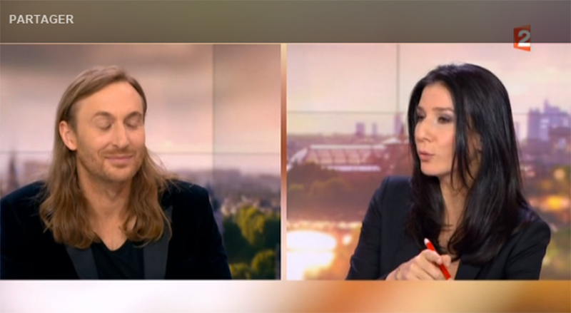 David Guetta et Marie Druker JT 20h France 2