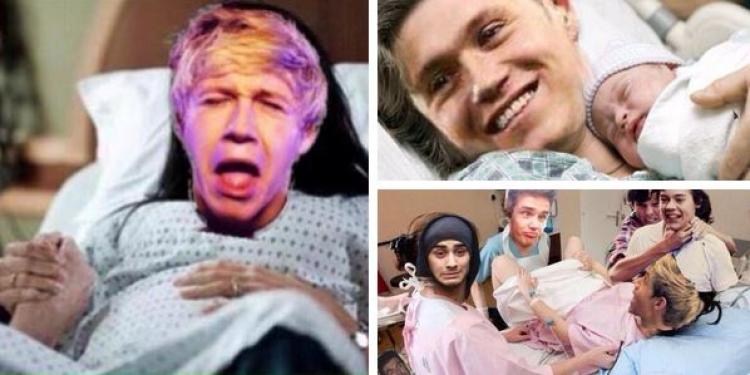 Niall Horan en train de donner naissance à son bébé imaginaire avec l'aide des autres membres des One Direction !