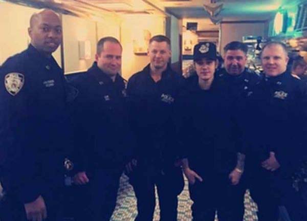Justin Bieber et police New York