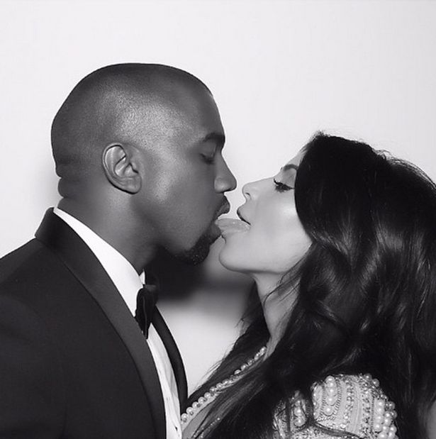 Kanye West Kim Kardashian Kiss