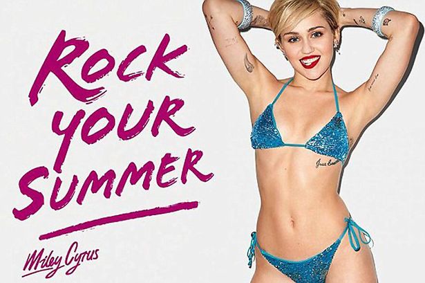 Golden Lady ad campaign featuring Miley Cyrus