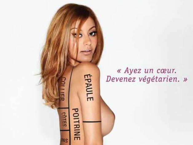 Zahia Nue et sexy sur l affiche de la campagne pro vegetarienne de