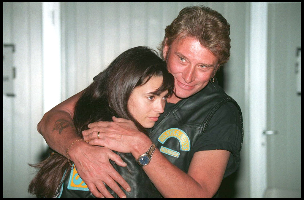 Johnny Hallyday et Adeline Blondieau